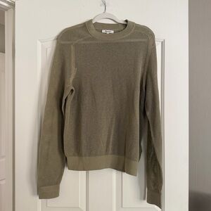 Madewell olive mesh knit sweater